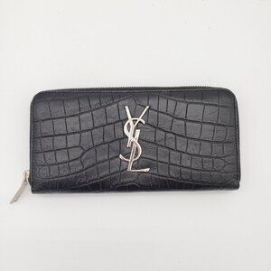 YSL Yves Saint Laurent Zippy Black Wallet lux340-102325